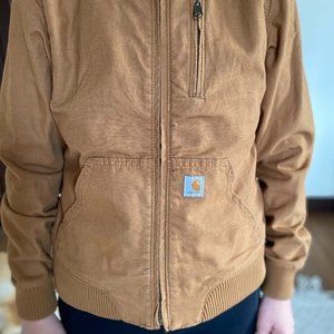 New Carhartt light brown bomber jacket Size Medium (8-10)